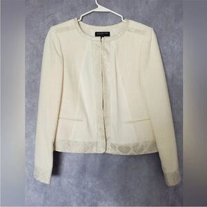 Jones New York Ivory Textured Blazer